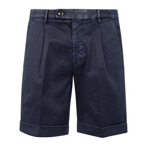MICHAEL COAL Men's Pleated Twill Shorts Men BLUE Pants